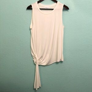 Emelia Womens Sleeveless Blouse, White Medium